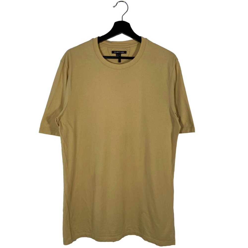 Helmut Lang Basic Tan S/S Tall Tee mens size medium